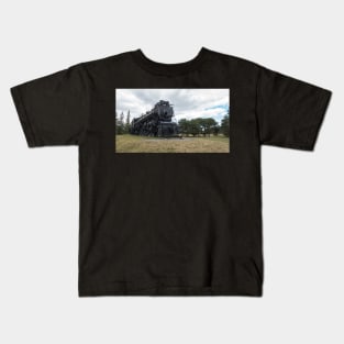 Steam locomotive on display Kids T-Shirt